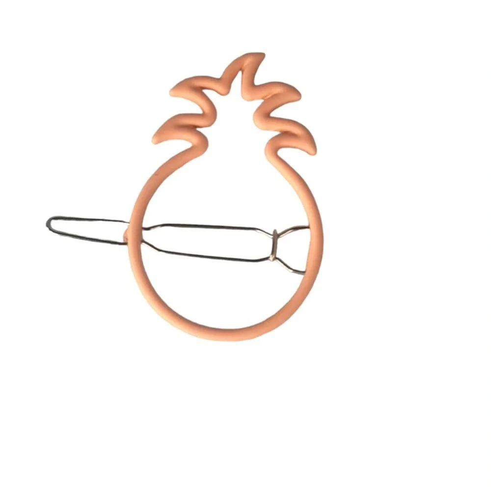 Pura Vida Pineapple Hair Clip Gold Tone Minimalist Summer Boho